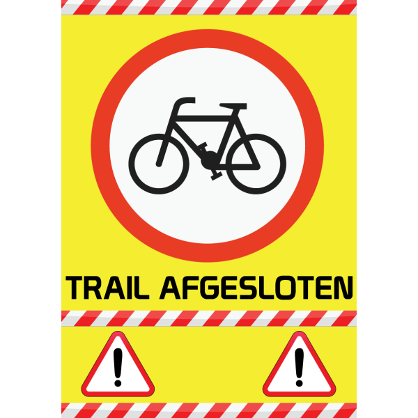 MTB Omleidingsbord Trail Afgesloten