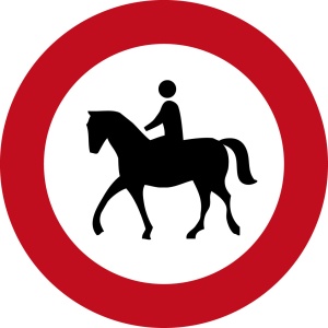 MTB Verbodsbord Paardrijden