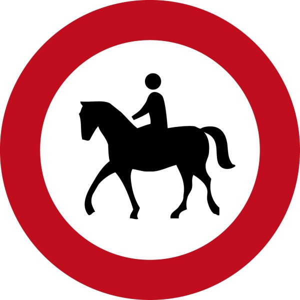 MTB Verbodsbord Paardrijden