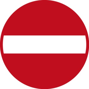 MTB verbodsbord Inrijverbod