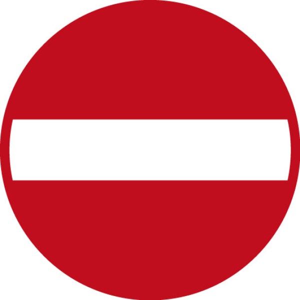MTB verbodsbord Inrijverbod