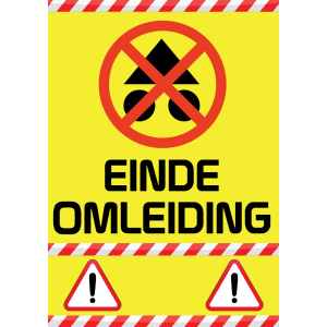 MTB Omleidingsbord Einde Omleiding