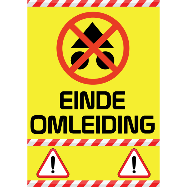 MTB Omleidingsbord Einde Omleiding