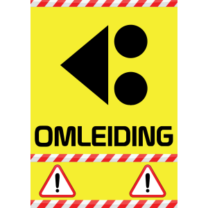 MTB Omleidingsbord Linksaf