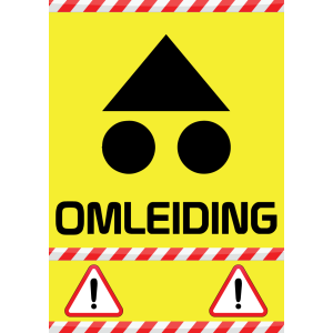 MTB Omleidingsbord Rechtdoor