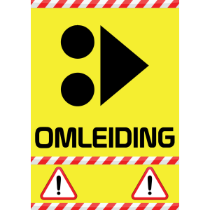 MTB Omleidingsbord Rechtsaf