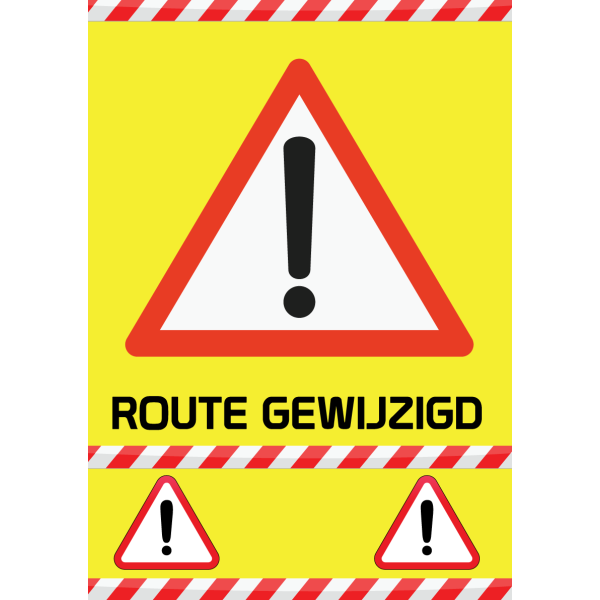 MTB Omleidingsbord Route Gewijzigd