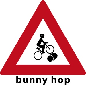MTB waarschuwingsbord Bunny Hop