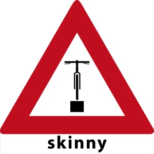 MTB waarschuwingsbord Skinny