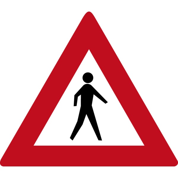 MTB waarschuwingsbord Voetgangers